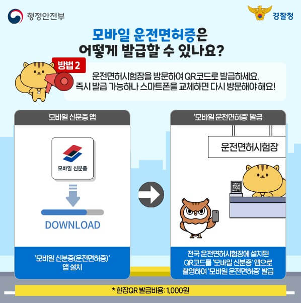 모바일 운전면허증 발급방법