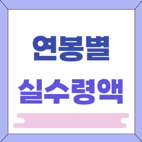 2024년 연봉별 실수령액